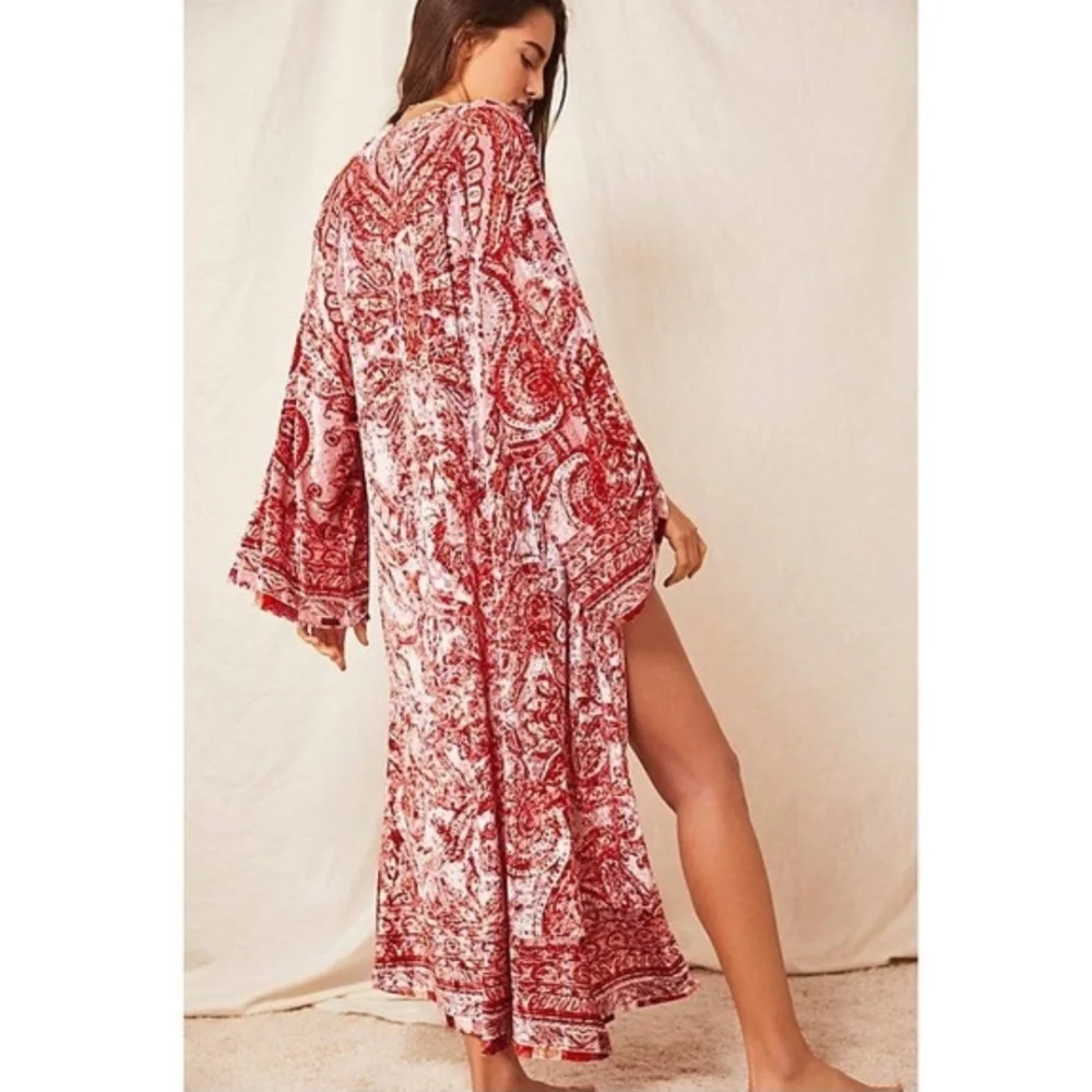Free People Intimately "Enchanted" Romantic Crushed Velvet Robe Duster XS FP - Picture 4 of 16